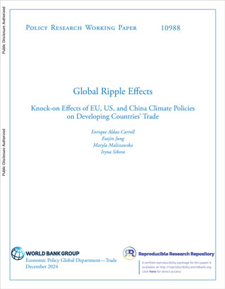 Global Ripple Effects: Knock-on Effects of EU, US, and China Climate Policies on Developing Countries’ Trade